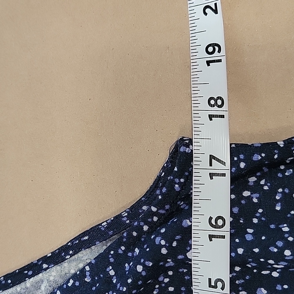 LOFT Size XS Blue & White Speckled Sleeveless Blouse, NEW with Tag - Picture 8 of 14